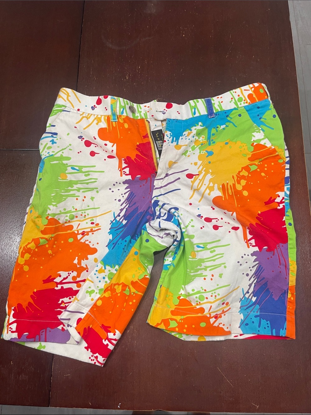 Loudmouth Color Splash Paint-Splatter Shorts